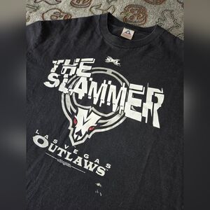 Vintage 2001 XFL T-Shirt Las Vegas Outlaws The Slammer T-Shirt Size XL